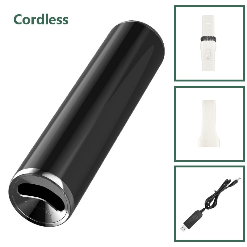 car vacuum cleaner handheld automatic vacuum cleaner Portable wired car home wet and dry dual-use strong suction mini cleaner: black  wireless