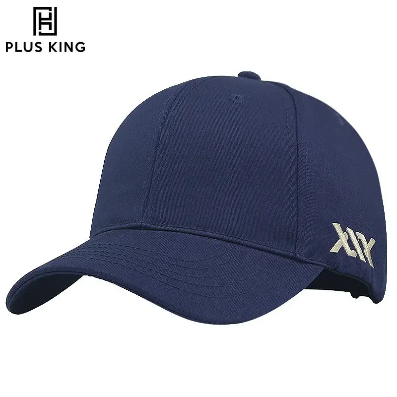 64-68 cm grande taille chapeau tour de tête grand hommes casquette de Baseball femmes casual Hip Hop Snapback réglable XXL: Marine Bleu