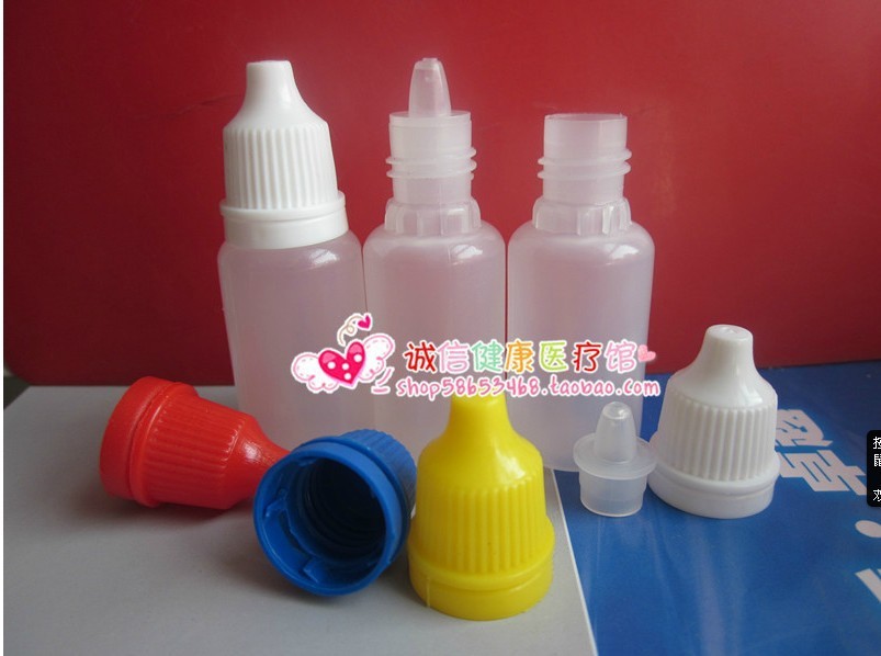 30 pcs 30 ml plastic dropper bottle, clear bottle with Pilfer Proof Cap color cap