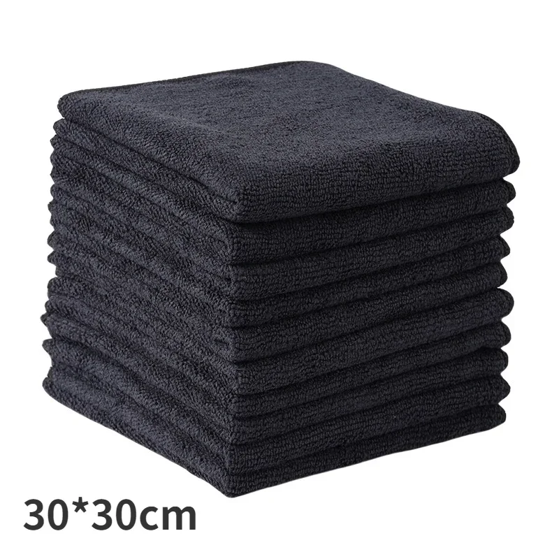 Toallas de limpieza de coche de microfibra gruesas, color negro, suaves, de secado rápido, espejos de ventanas, trapos de limpieza, paños de limpieza de doble capa para el hogar: Azul / 1