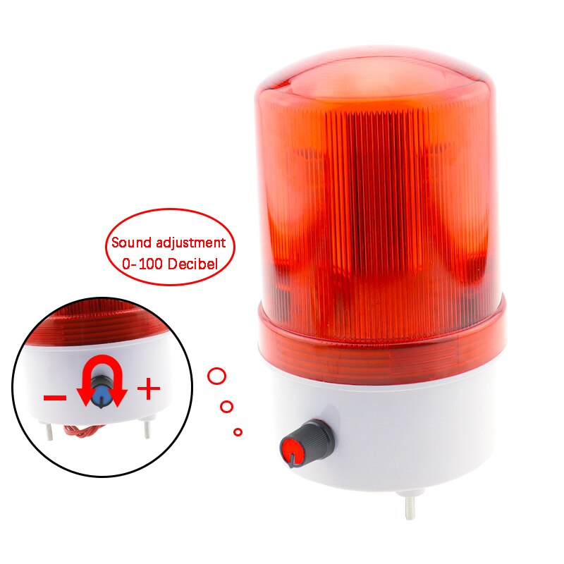 Led-90j knob audible and visual alarm sound adjustable 0 to 100 dB LED Indicator light small Flashing Light Warning light