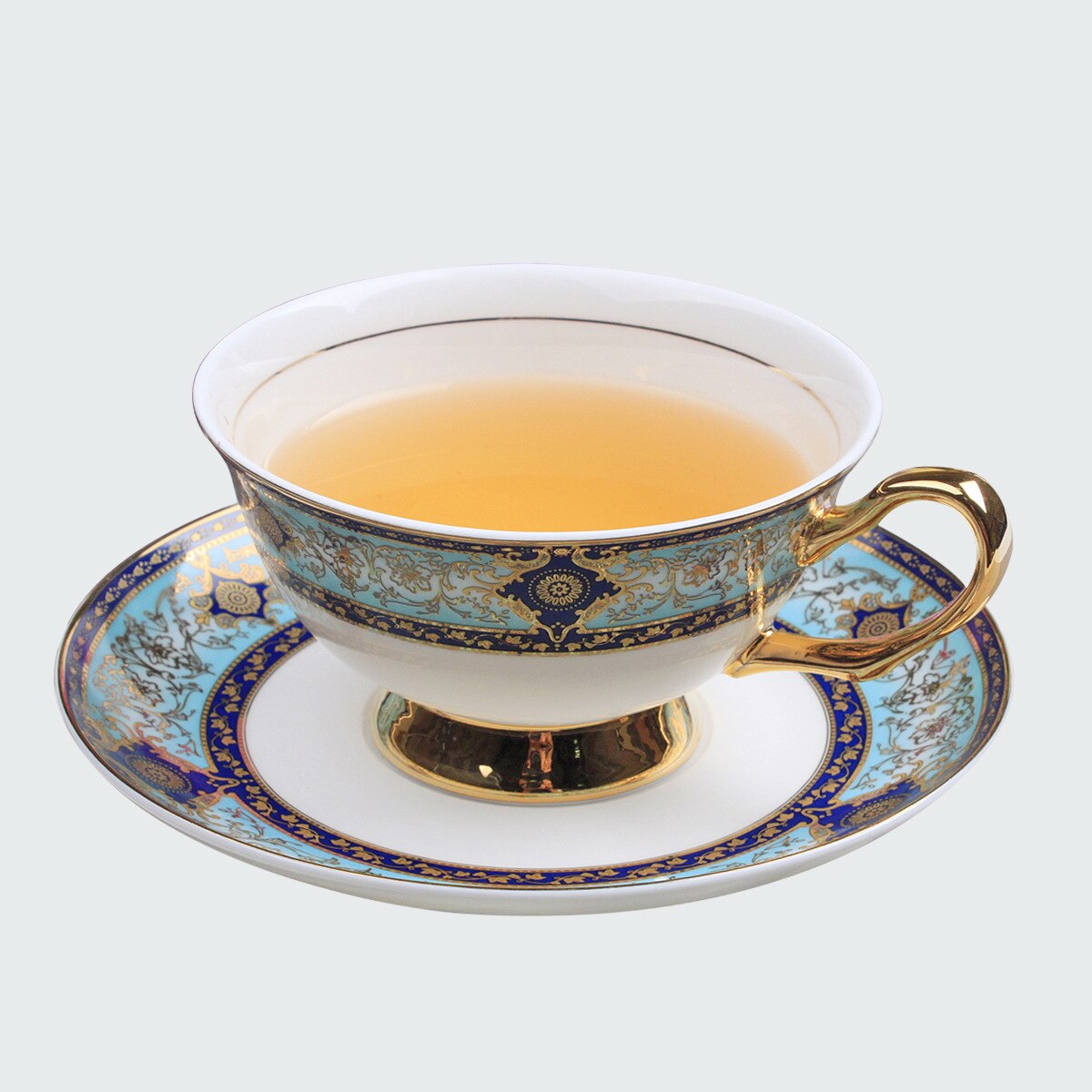 Bone China Coffee Cup European Tea Cup Set And Saucer Home Party Afternoon Tea Teacup Porcelain: K