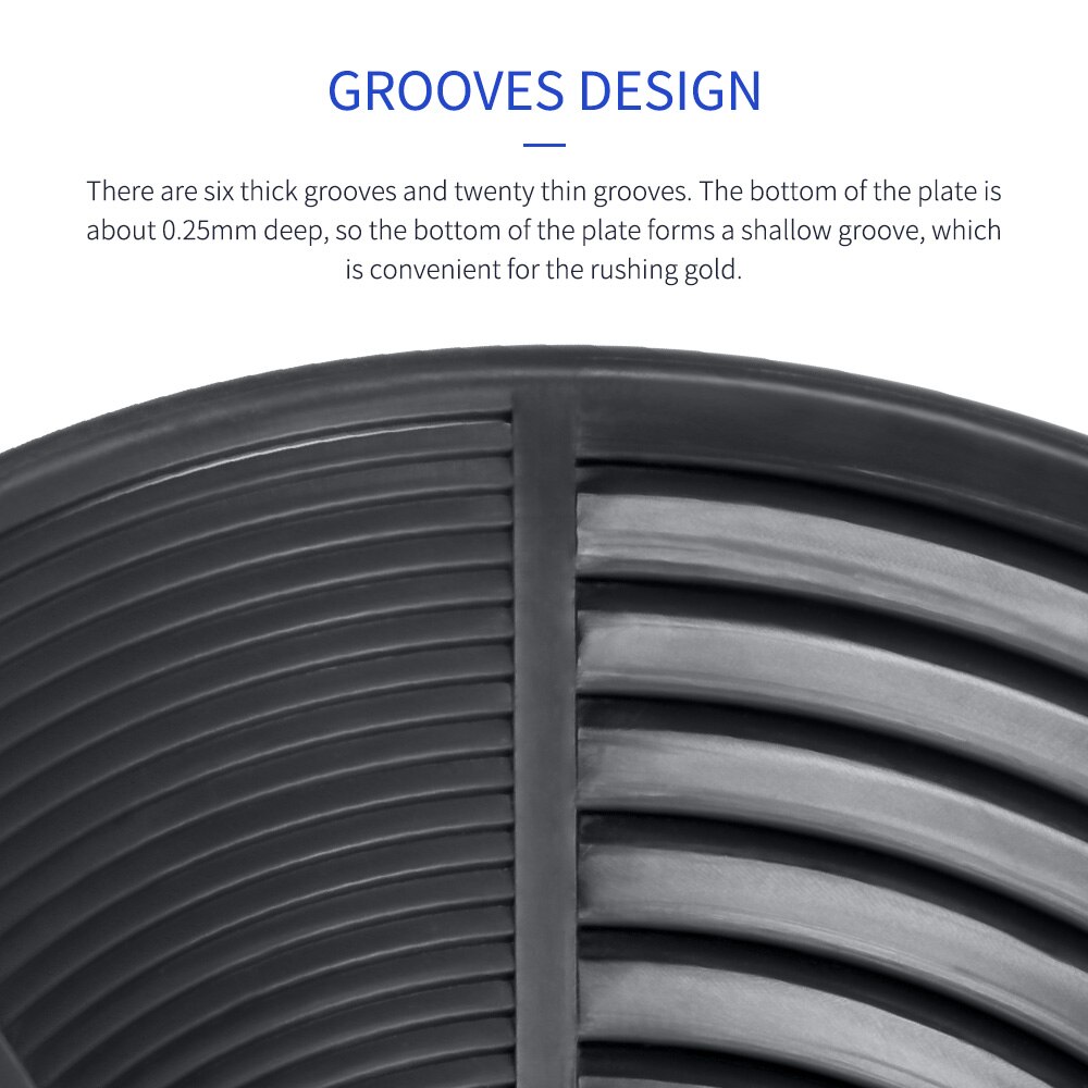 Plastic Gold Pan Basin Nugget Mining Pan Dredging Prospecting River Tool Wash Gold Panning Equipment Black