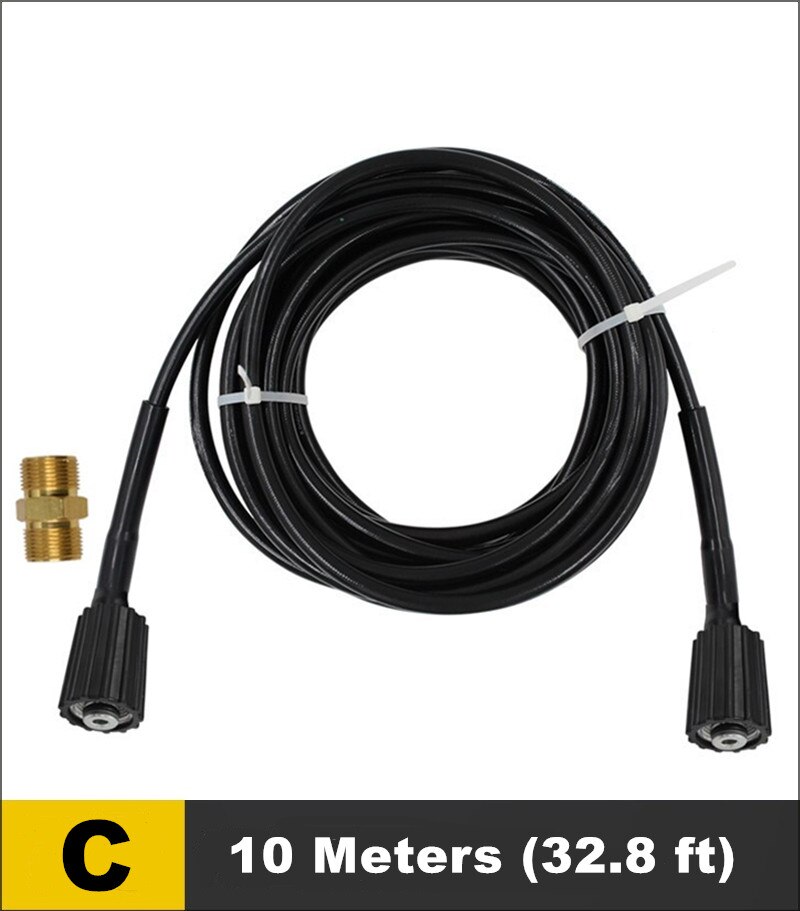 10 Meters Pressure Washer Extension Hose Pipe For Karcher K HD HDS Elitech Interskol HUTER Washer Outlet: White