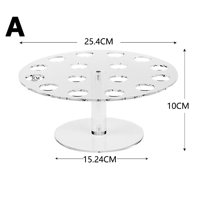 4/6/8/16 Holes Ice Cream Display Stand Transparent Acrylic Cones Sushi Roll Holder Cupcake Dessert Holder display Stand Party: 16 holes