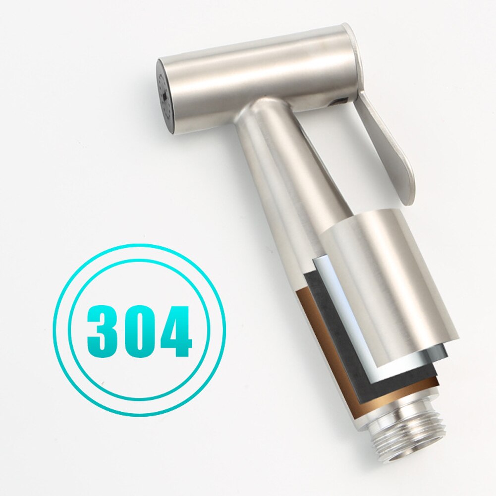 Handheld Bidet Spray Shower Set Wall Bracket Toilet Sprayer Douche kit Bidet Faucet Brushed For Hardware Supplies