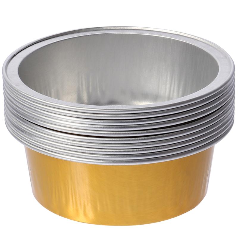 10 stücke Wachs Schmelzen Schüssel Aluminium Folie Wachs schmelzen Schüssel Wachs Bohne Schmelzen Haar Entfernung Spa Werkzeug Enthaarung Topf Wachs enthaarung Maschine: Gold
