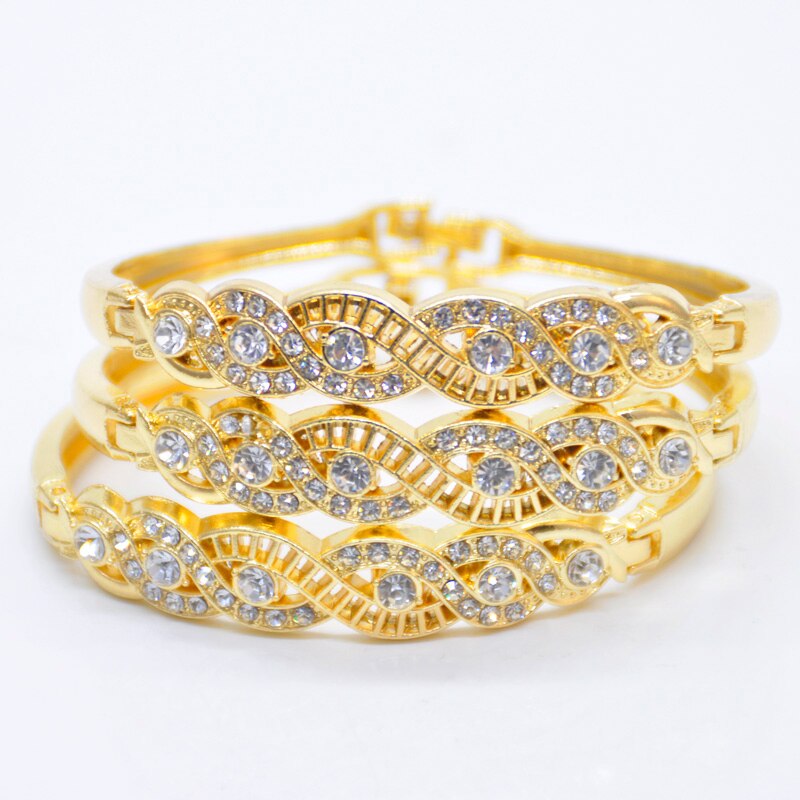 Massief gouden armbanden voor vrouwen marokkaanse luxe unieke armbanden voor vrouwen bruidsjurken bruiloft: Goud 1