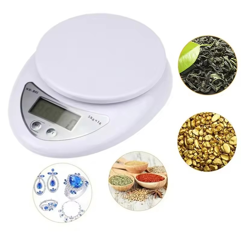 1pc 5kg LED Tragbare Digital Waage Waagen Lebensmittel Balance Messen Gewicht Küche Elektronische Waagen Kleine Skala Wiegen in Gramm