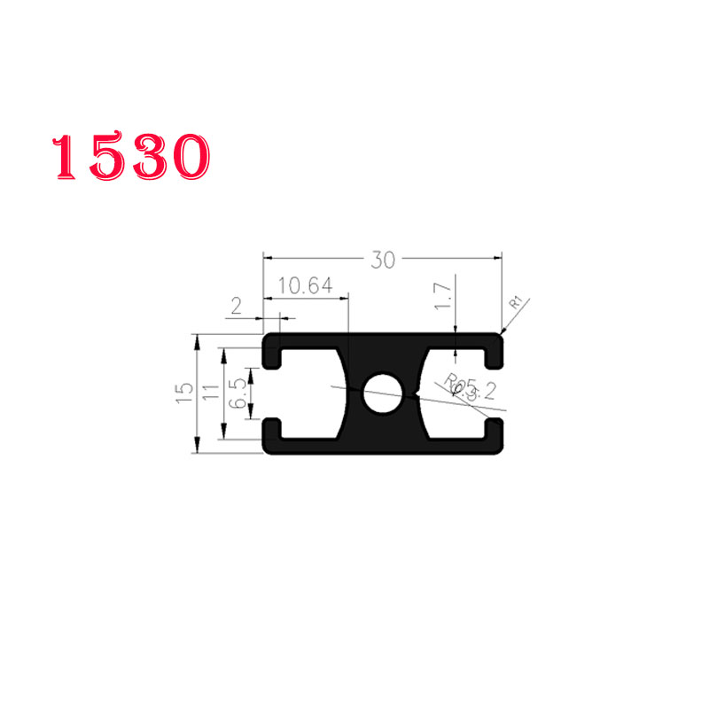 2pcs 1530 Aluminum Profile Linear Rail 1530 1000mm Silver Extrusion Frame European Standard Camera Slider Furniture 3D Printer