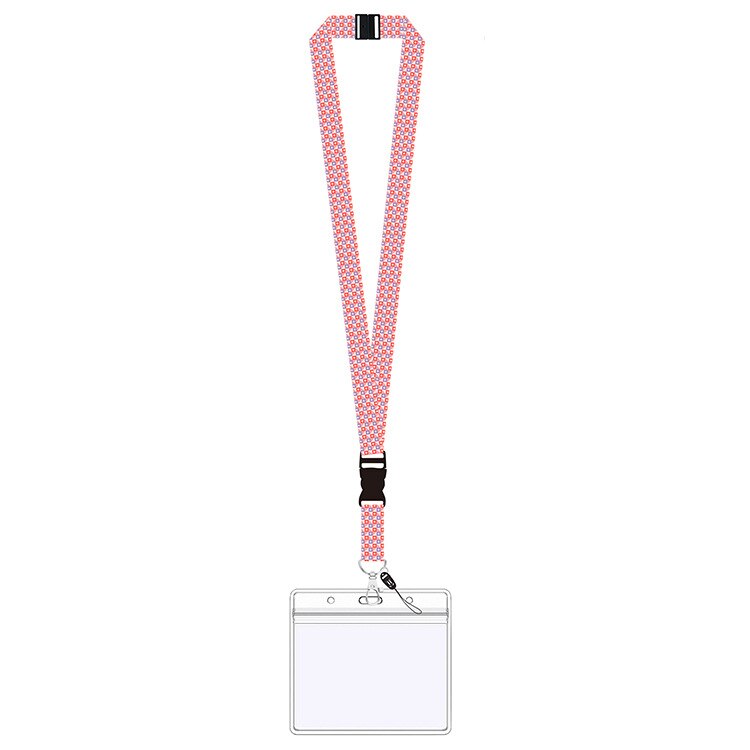 Bloem Zakelijke Creditcard Houder Plastic Werknemer Card Cover Student Lanyard Intrekbare Pull Clip Badge Id Naam Card Case: 02