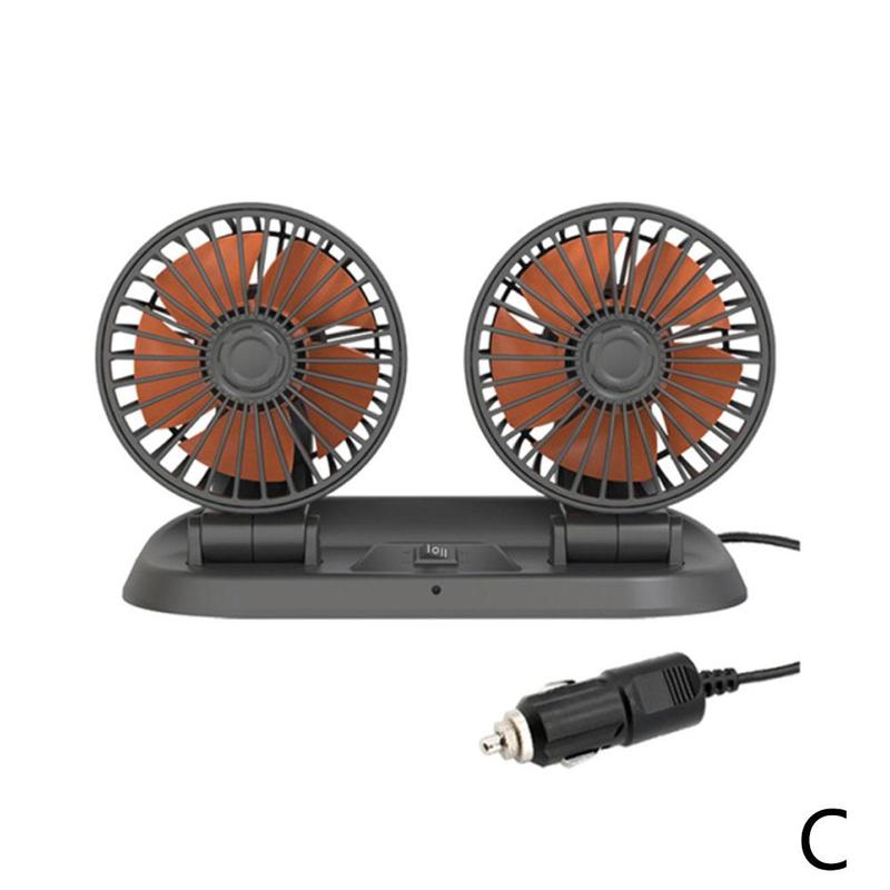 12V 24V Car Electric Fan Two Speed Control Cooler Auto Air 360 Wind-enhanced Cooling Car Adjustable Conditioner Fans Air De P1X3: 24V