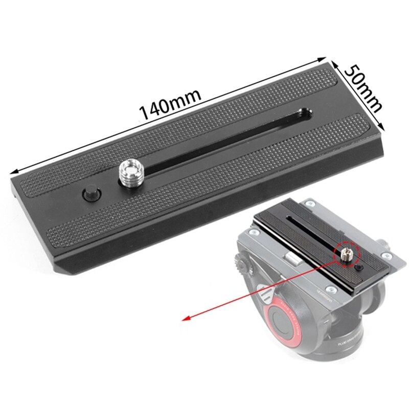 Verschiebbare schnellwechselplatte mit 1/4 -zoll- und 3/8- zoll-schrauben für manfrotto mvh 500ah schnellwechselplatte
