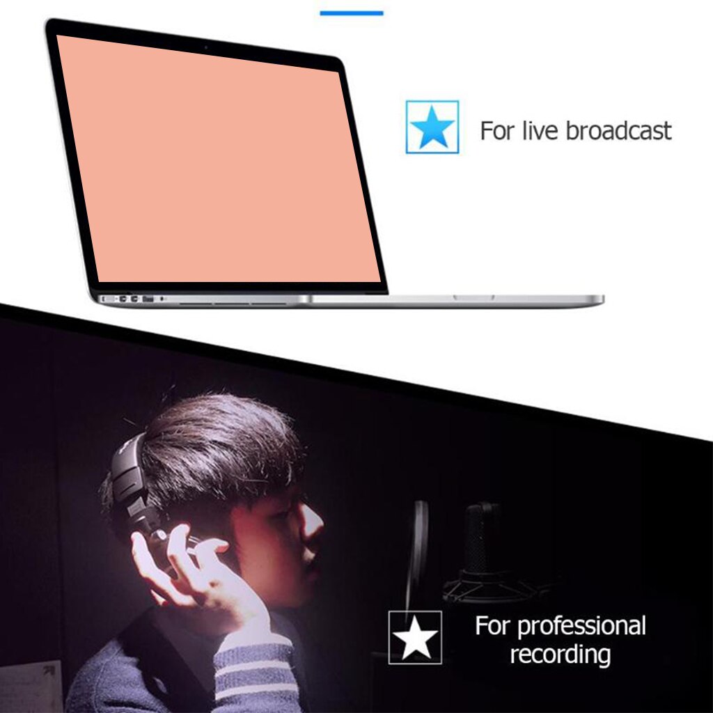 V8S Condenser Karaoke Microphone Audio USB Headset Microphone E300 Audio Cable Wired Microphone For Compute