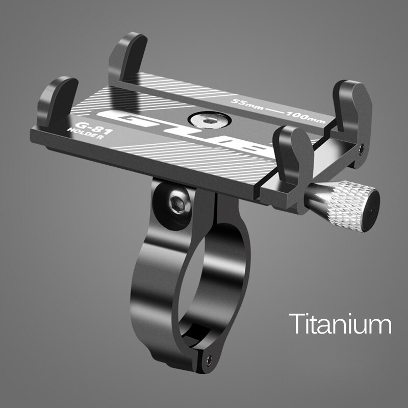 GUB – Support de téléphone portable universel pour vélo, 3.5 à 7.15 pouces, pour Smartphone, GPS, vtt, cyclisme, pour Iphone 7, 8, XS, Huawei: G81-Titanium