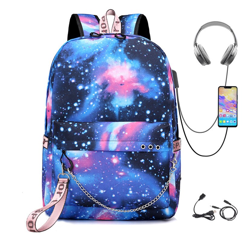 Custome Diy Printed Pcitures USB Travel Backpack for Teenagers School Bags Laptop Waterproof USB Charg Mochila Feminina Travel: Style 10