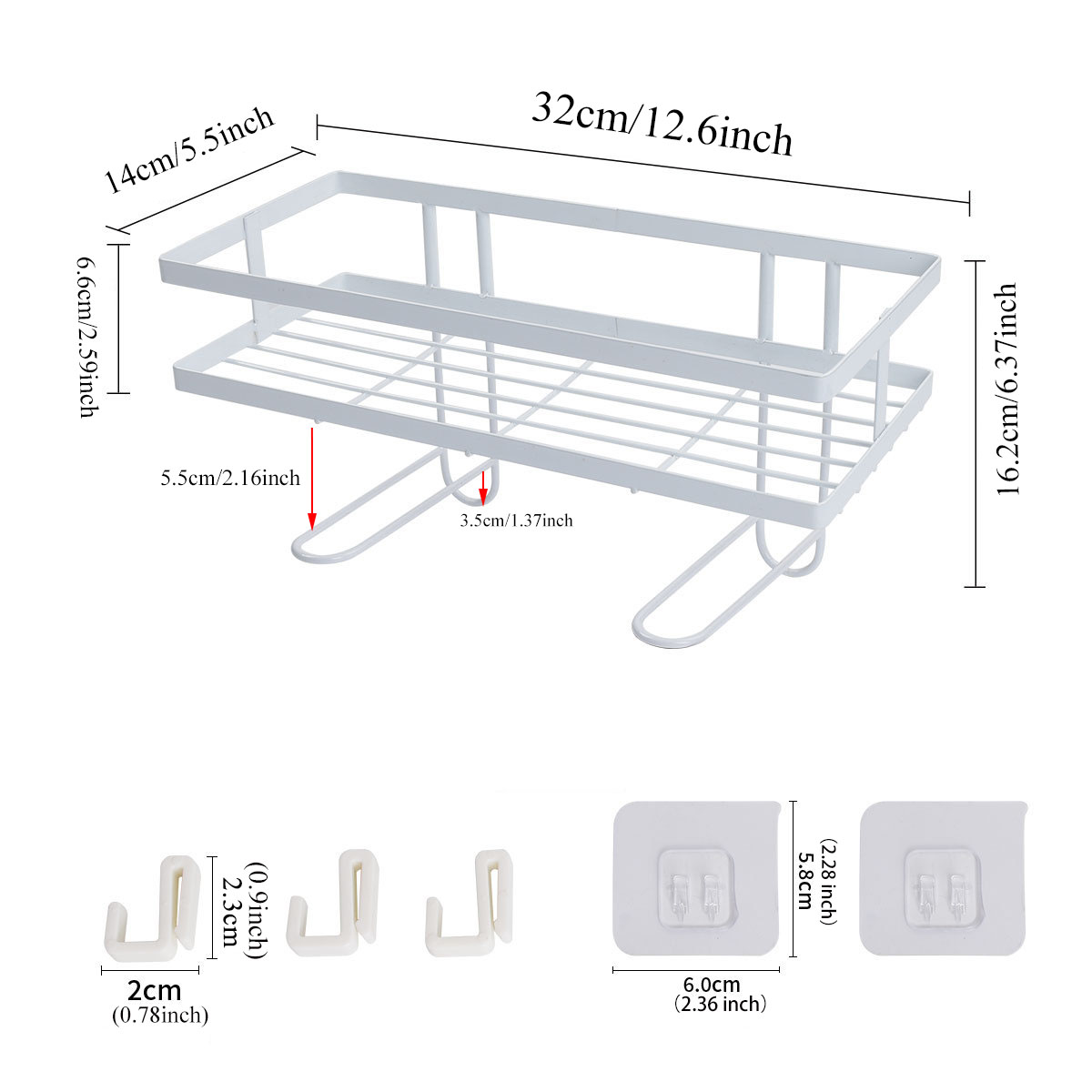 Sopra lo scaffale del acqua, scaffali dell'organizzatore del bagno a 1 livello, cestello porta carta multifunzione senza perforazione salvaspazio: nero