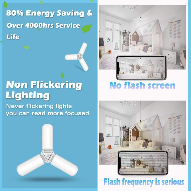 1 Pc Professionele Led Garage Lichten Super Heldere 60W Daglicht Gloeilampen 6000LM Vervormbare Garage Plafond Led Winkel lichten