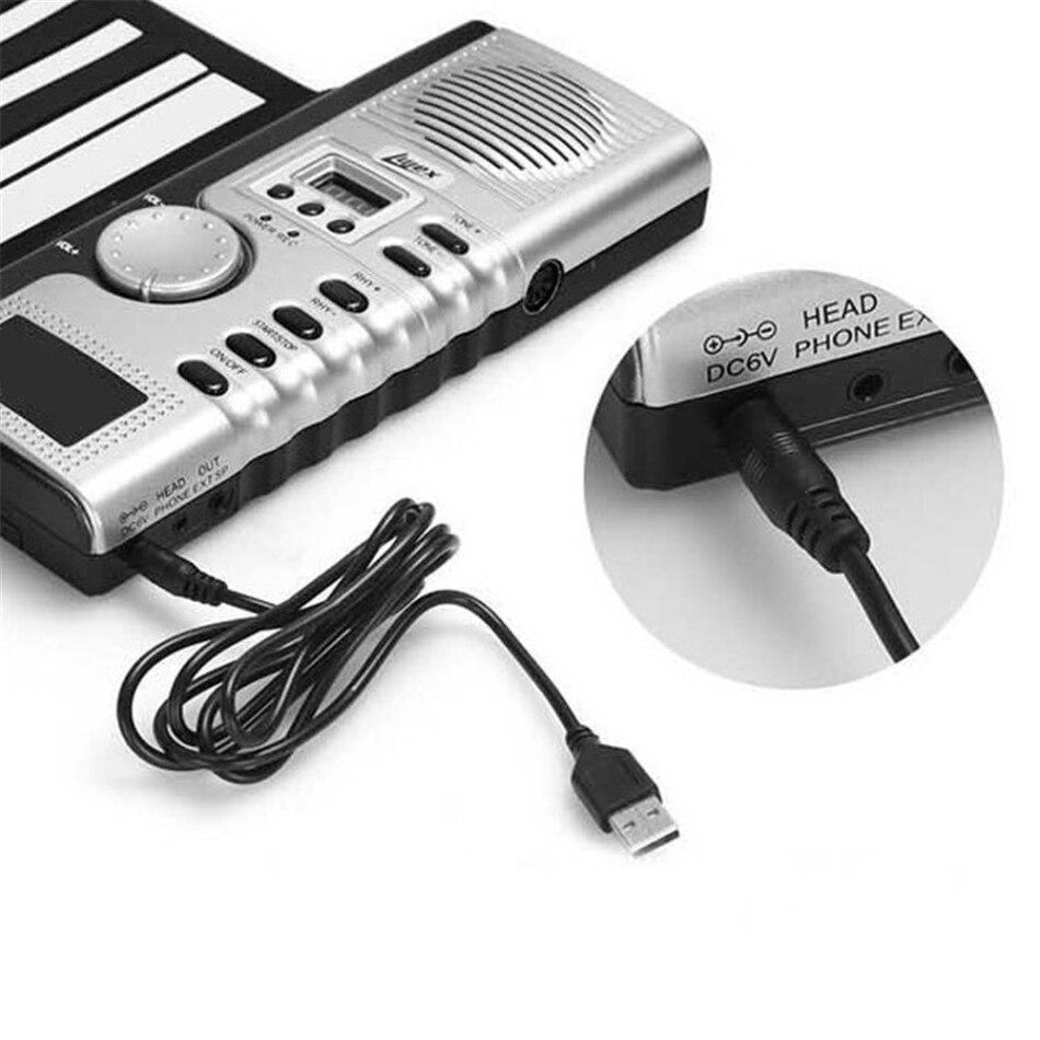 Timelytrust Electronic Piano 61 Key Foldable Piano USB MIDI Keyboard MIDI Controller Manual Electronic Piano Instrument