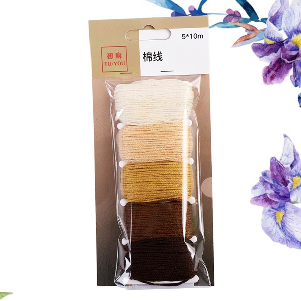 Hilo de punto de cruz de Color degradado, hilo de Cruz para bordar, Color amarillo