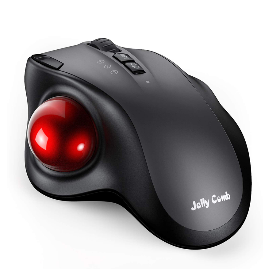Bluetooth Mouse Rechargeable 2.4G USB Wireless Mice Ergonomic Trackball Mouse for Computer 1000 1600 1800 DPI: Default Title
