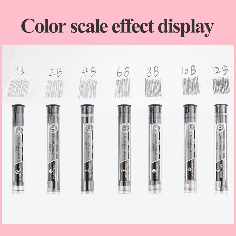 2.0/4.0mm Mechanical/Automatic Charcoal Pencil Graphite Lead/Refills/Core Replaceable HB/2B/4B/6B/8B/10B/12B Sketch Stationery