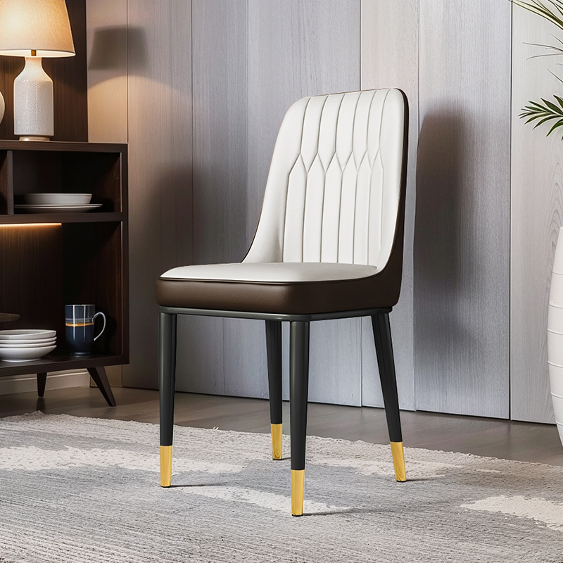 Nordisk ljus lyxig matstol hem matbord smidesjärn exklusiv hotellrestaurangpall: Violett/紫罗兰