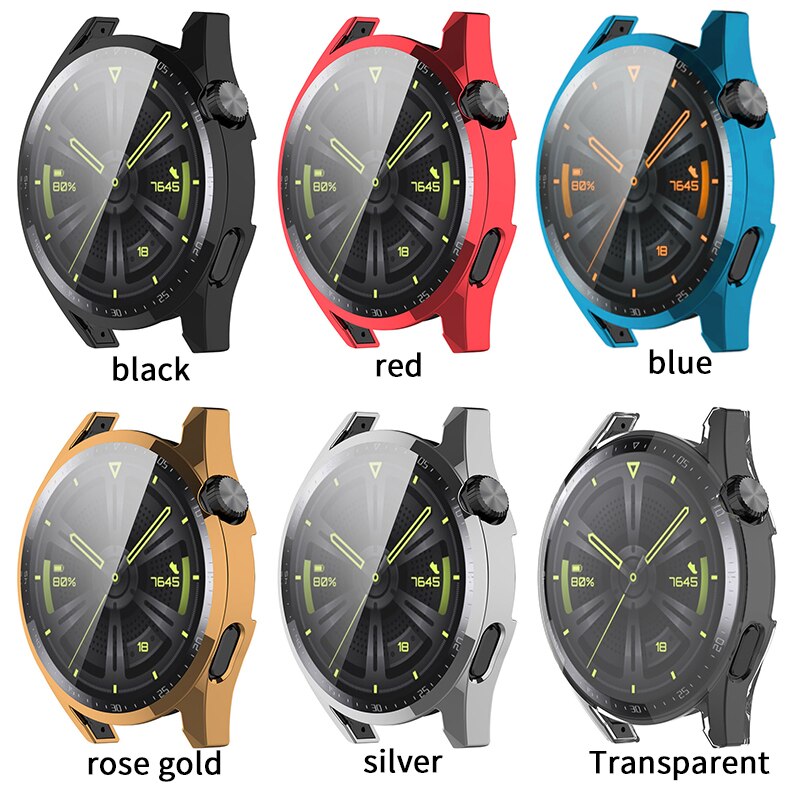 Funda de TPU para Huawei Watch GT3 de 46mm, funda protectora de pantalla suave y completa de 42Mm, fundas de parachoques para Huawei GT 3