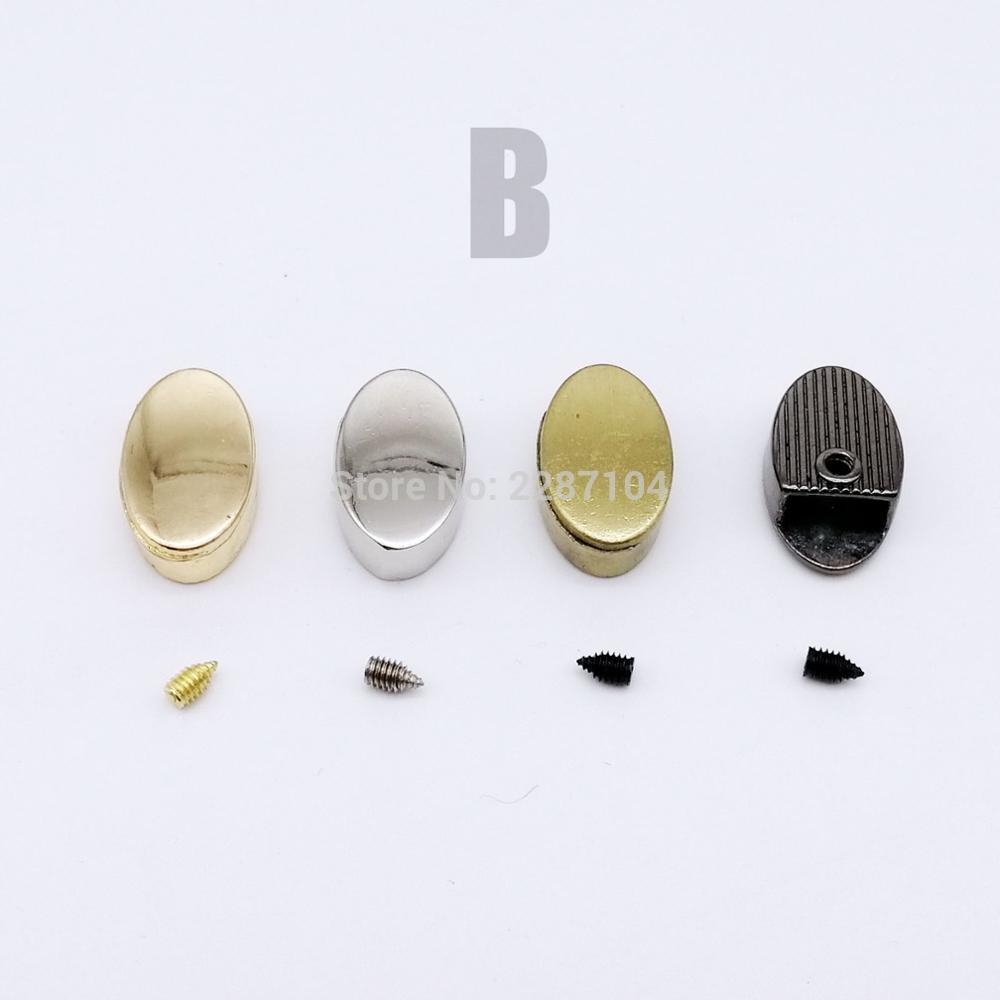 5pcs Metal Open Closed End Zipper Stopper Zip Stop Lock Tail Plug for Leather Bag Handbag Purse Garment Coat Repair With Screw