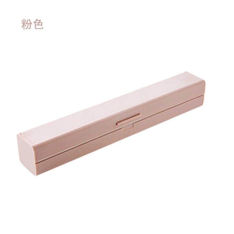 Papel de aluminio de cocina y Film transparente dispensador envoltura de plástico soporte plástico de almacenamiento de dispensadores de 3 colores: Pink