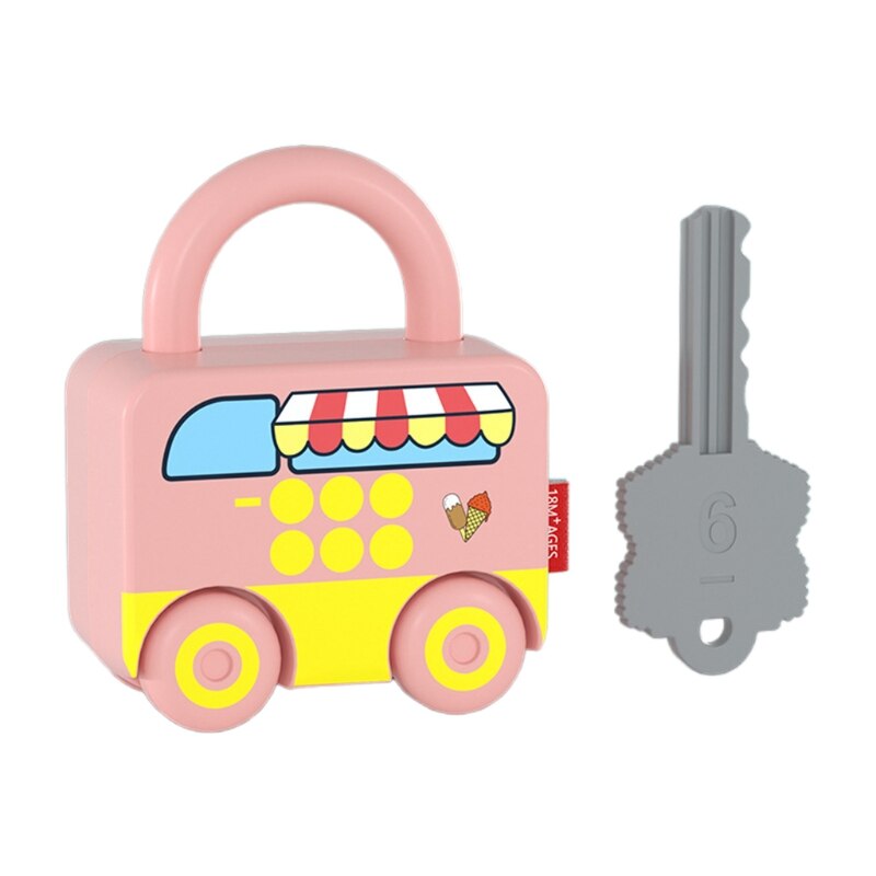 Juego de emparejamiento de candados de aprendizaje para niños, juego portátil Simple, juguetes interactivos para niños