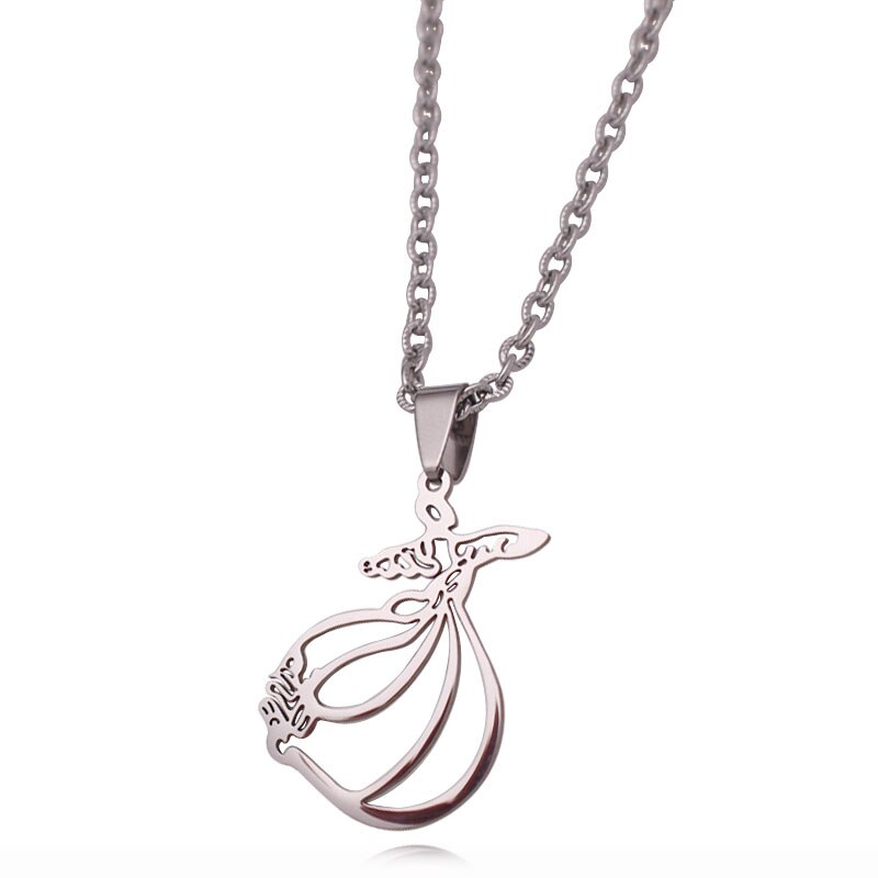 Dervish dance muslim islam turkey stainless steel Pendant necklace