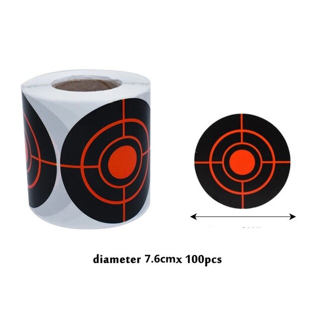 Ploetert Doel Stickers 250 Stuks 3 &quot;Bullseye Lijm Reactieve Doelen Voor Schieten Met Fluorescerende Gele Impact Schieten Targe: 100pcs