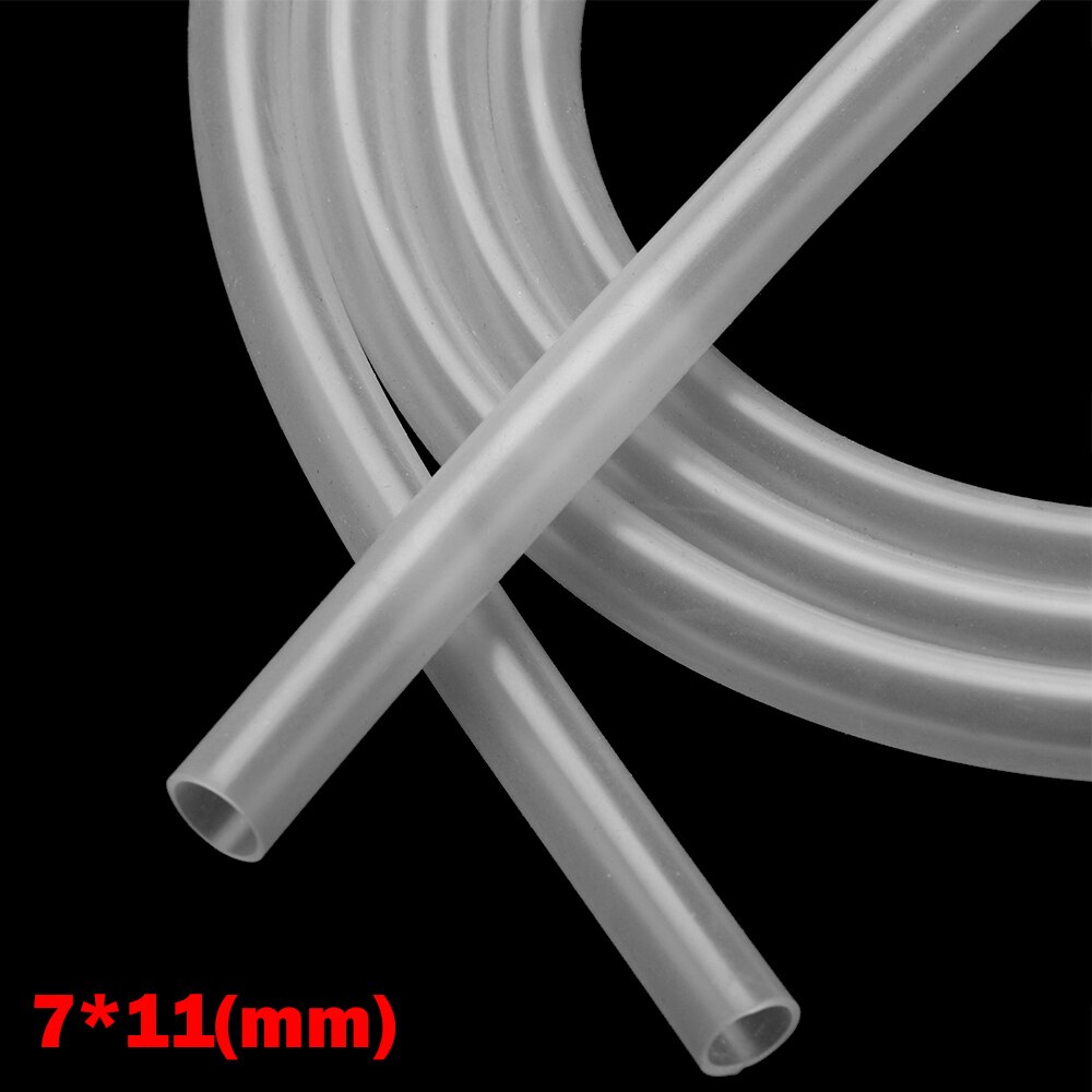 2 meter klar plastslange rør brændstof fleksibel pvc rør vand bil akvarier luft varme silikone rør krympeslange forbindelse reparation: 7 x 11mm