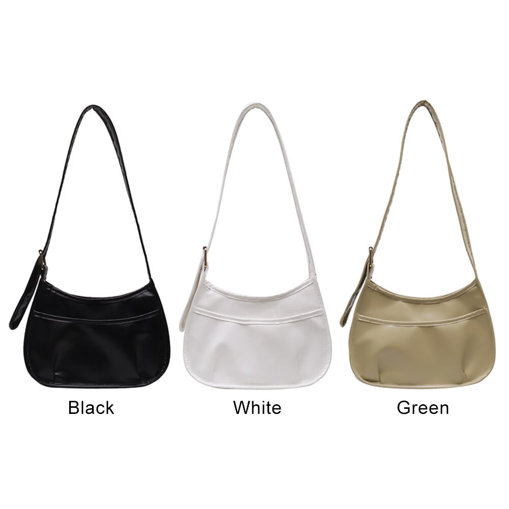 Vintage damentasche, einfarbige umhängetasche aus pu-leder, damenhandtasche, schultertasche für damen