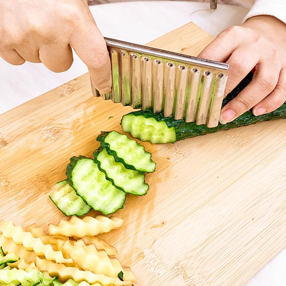 Zig Zag trancheur de frites, coupe-légumes pratique, couteau ondulé pratique, pour Restaurant