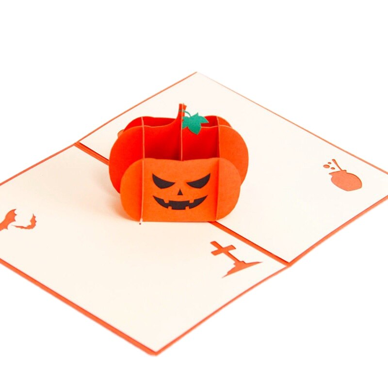 Sint gresskar halloween 3d pop-opp gratulasjonskort invitasjonskort kort konvolutt inkludert: misligholde tittel