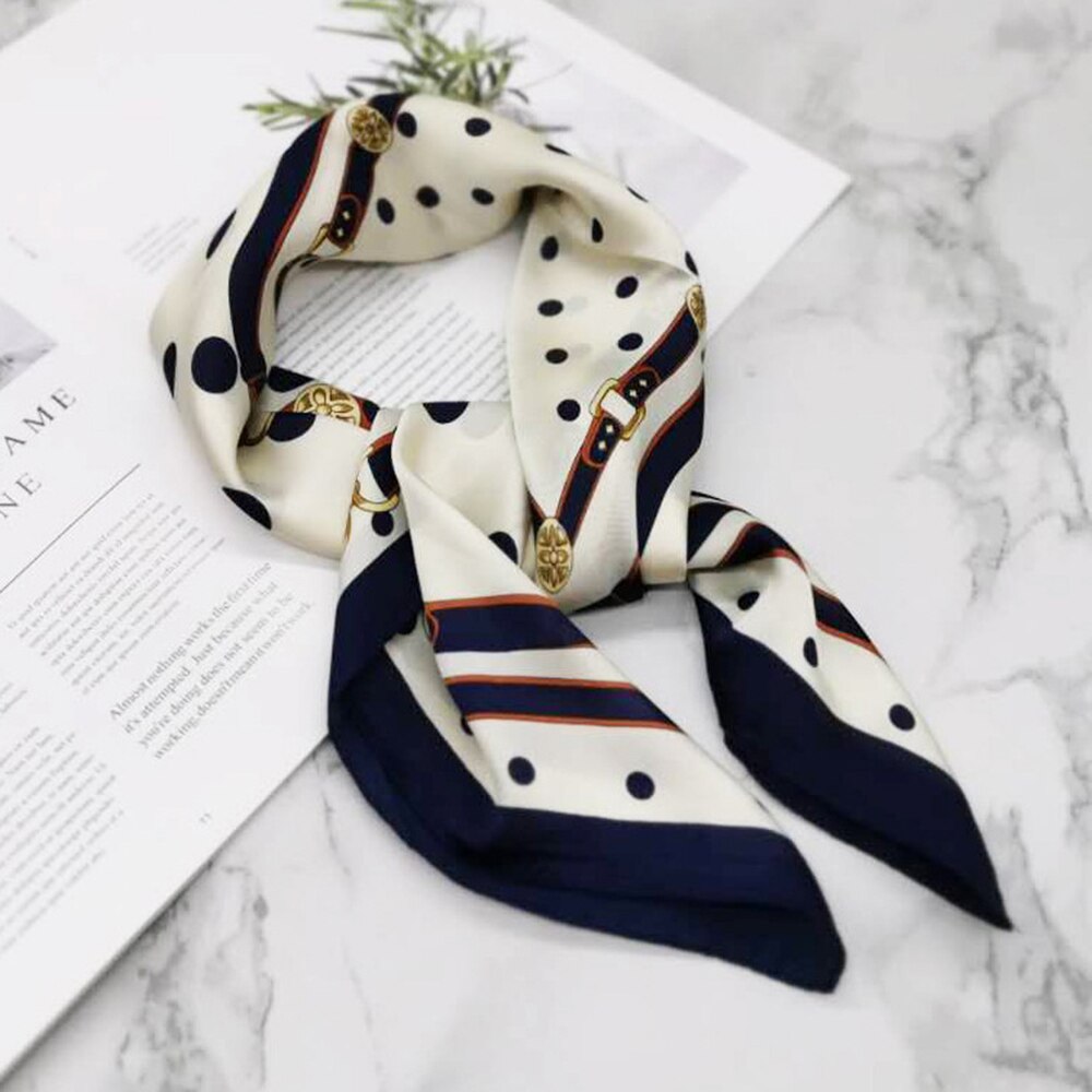 Silk Skinny Bag Scarf for Women Print Neck Scarves Head Band Long Ribbon Hairband Scarfs Accessories: 8
