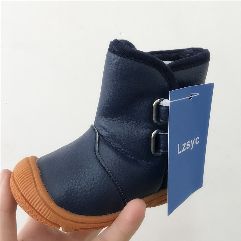 Lzsyc Kleinkind jungen Stiefel Magie Patch PU Hohe Rohr Stiefel Innen Plüsch warm nicht-Rutschig Stiefel Baby Schuhe kleinkind Warme Stiefel