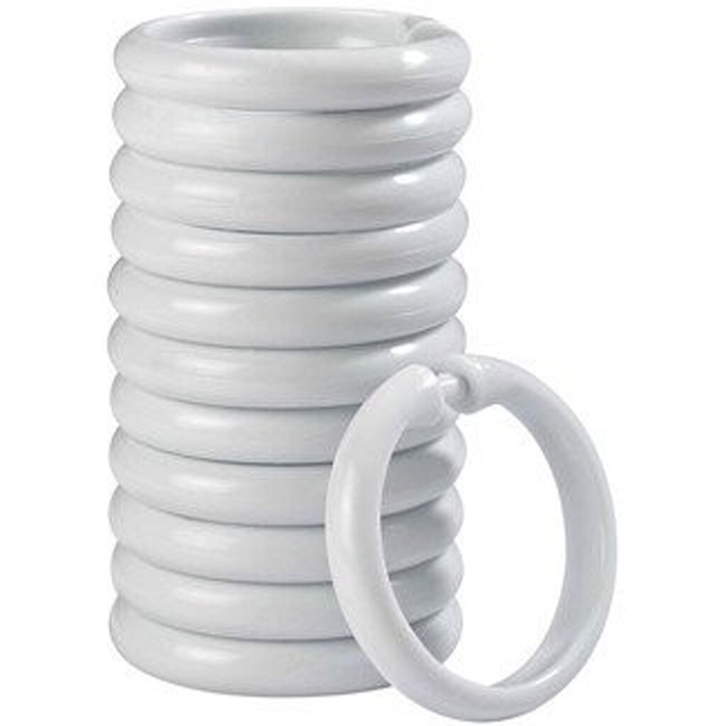 O-type transparante douchegordijnring grote plastic gordijnhaak douchegordijnhaak 12- pack: Default Title