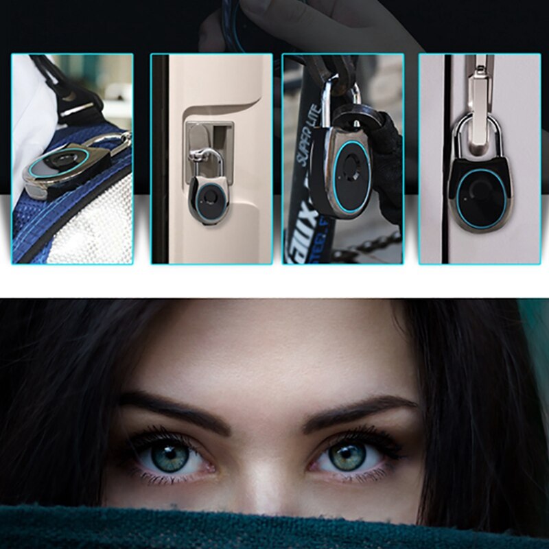 Candado de huella digital electrónico inteligente para equipaje de viaje en casa armario del gimnasio cerradura electrónica para puerta de dormitorio
