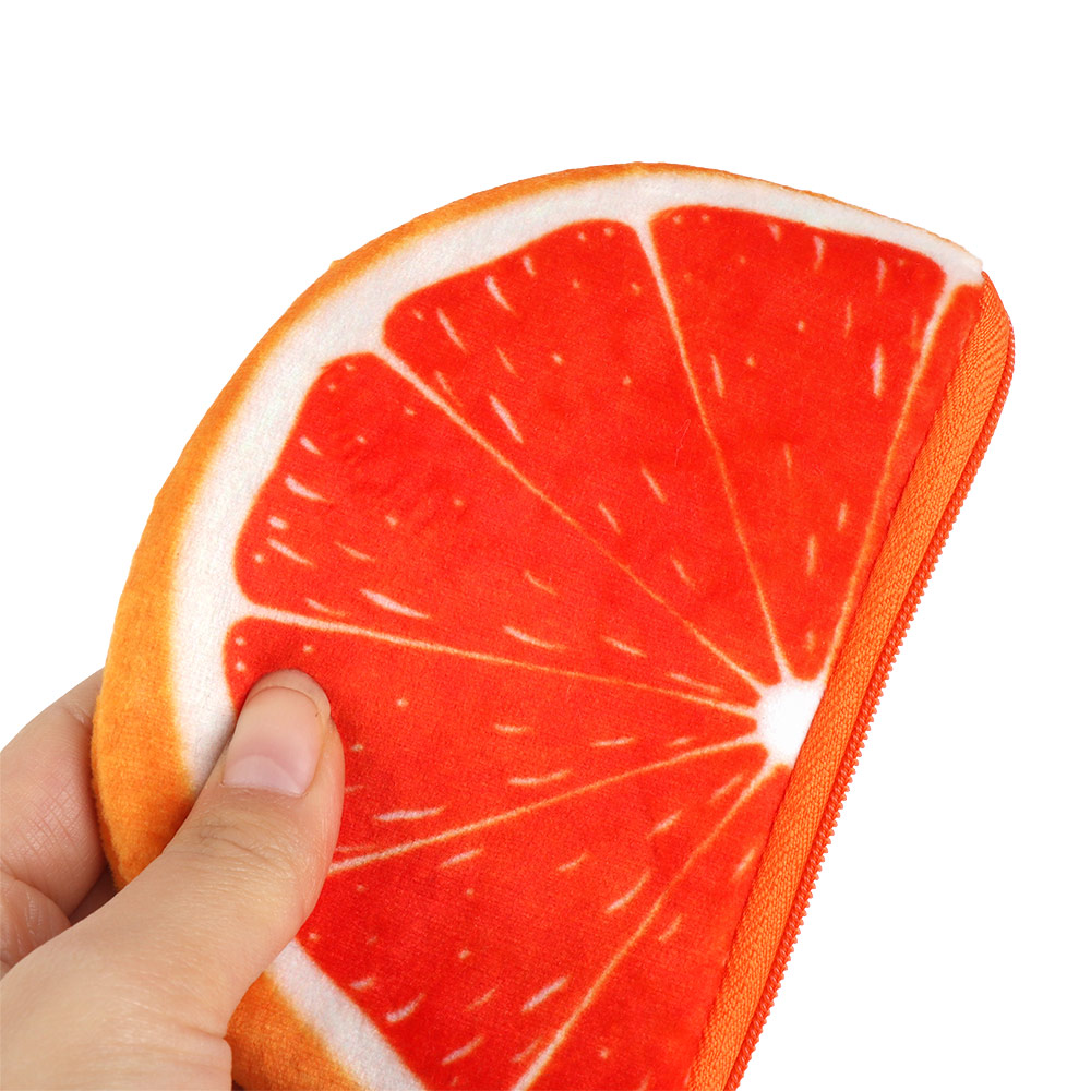 Sweet Colorful Fruit Shape Plush Wallet Coin Purse Watermelon Strawberry Orange Girls Key Case Handbag Card Holder Pouch