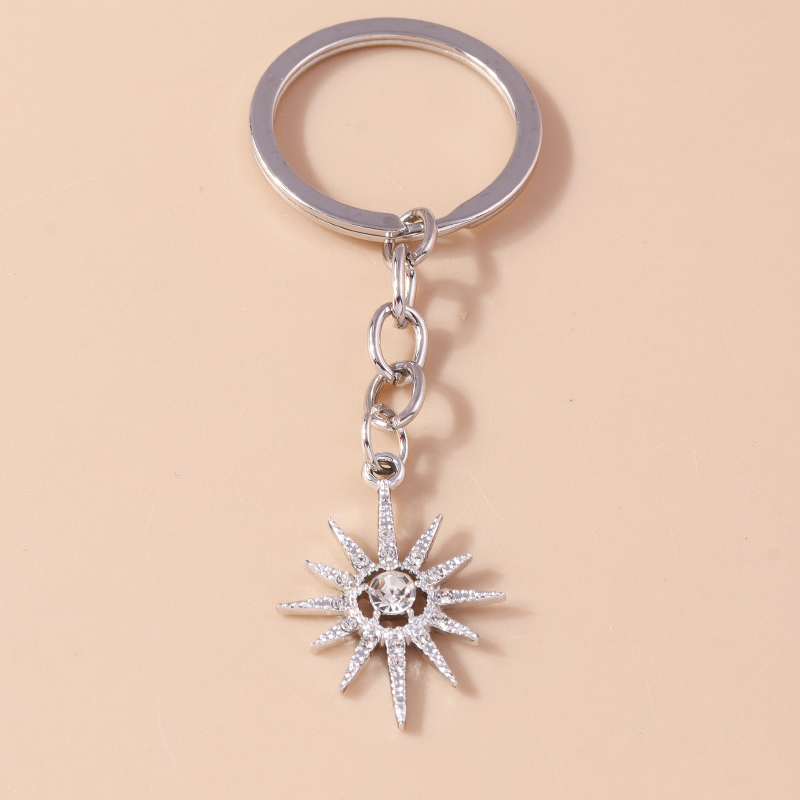 Bella cristallo ciliegia portachiavi strass portachiavi pendenti per le donne ragazze borsetta arredamento incantesimi gioielli fai da te regali: Beige