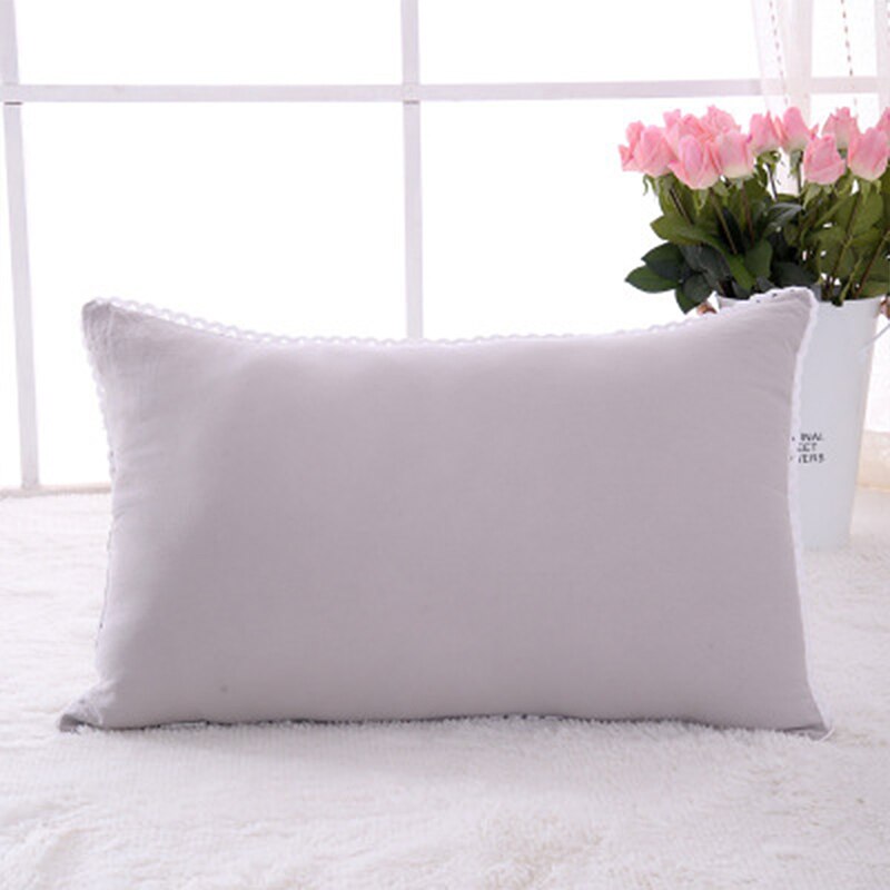 Washed cotton pillow single / double pillow core home hotel feather velvet neck pillow double single student pillow rectangle