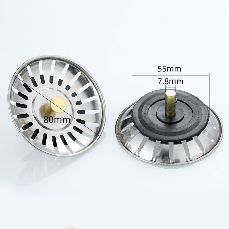 Stainless Steel Kitchen Sink Strainer Stopper Waste Plug Sink Filter Filtre Lavabo Bathroom Hair Catcher Kitchen Supplies