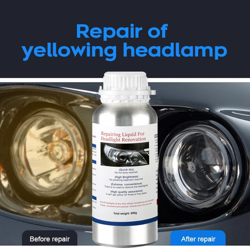 Kit de restauración de pulido de faros de coche, herramienta de cuidado de faros automotrices, juego de restauración de faros, líquido de restauración de faros de coche