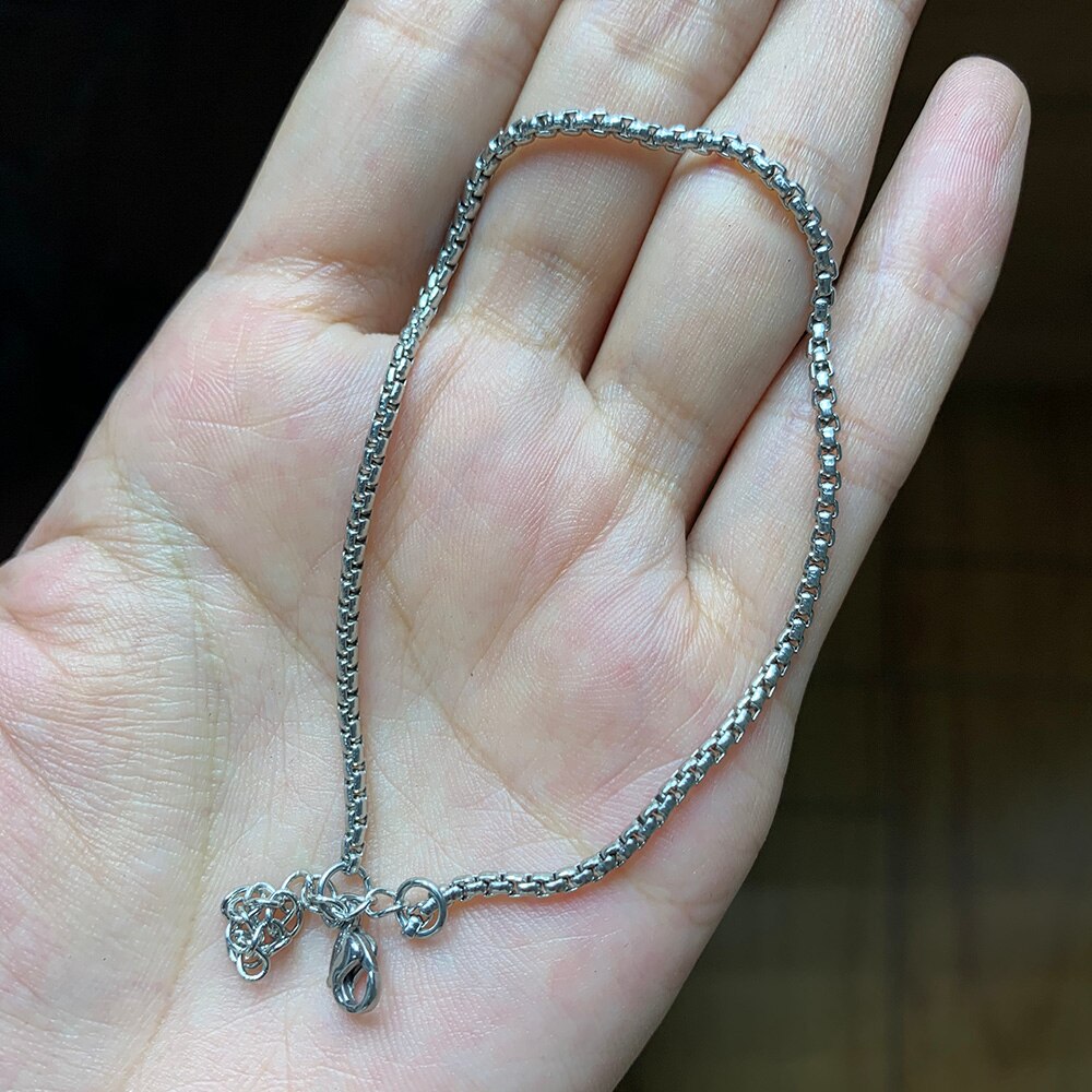 Charm bransoletka naszyjnik kobiety biżuteria lina ze stali nierdzewnej łańcuchy gwiazdy bransoletki nigdy nie zetrzeć bransoletki prezenty 2021 USENSET: Necklace 45cm-5cm / c9