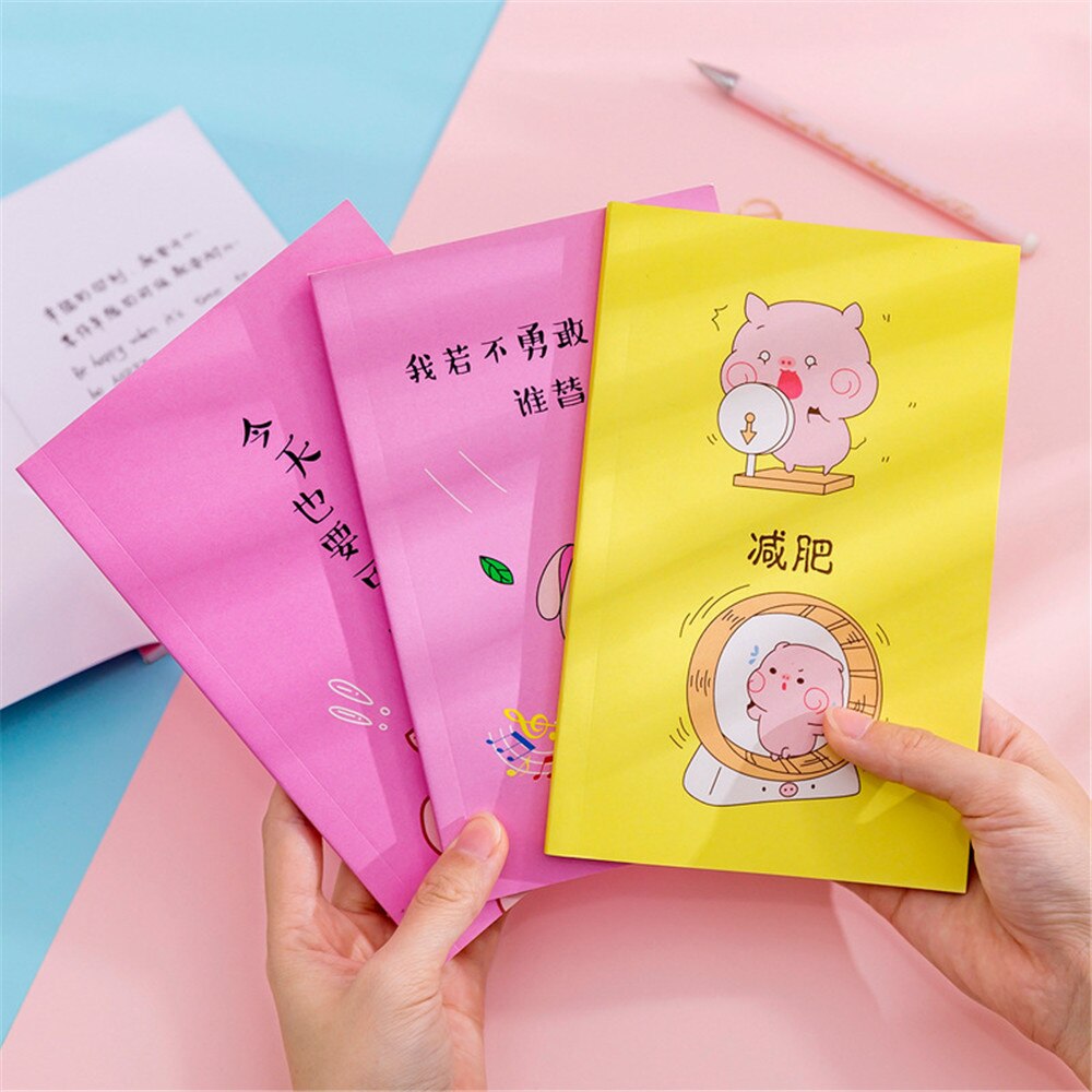 50 sheets Reusable Erasable Notebook Notepad Note Pig cartoon notepad note book as girl save paper School Office Stationery