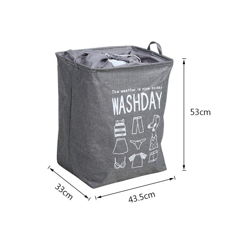 Double tissu EVA vêtements sales panier à linge pliable panier à linge avec poignées carré bac de rangement seau pour la maison jouets 1 pièces