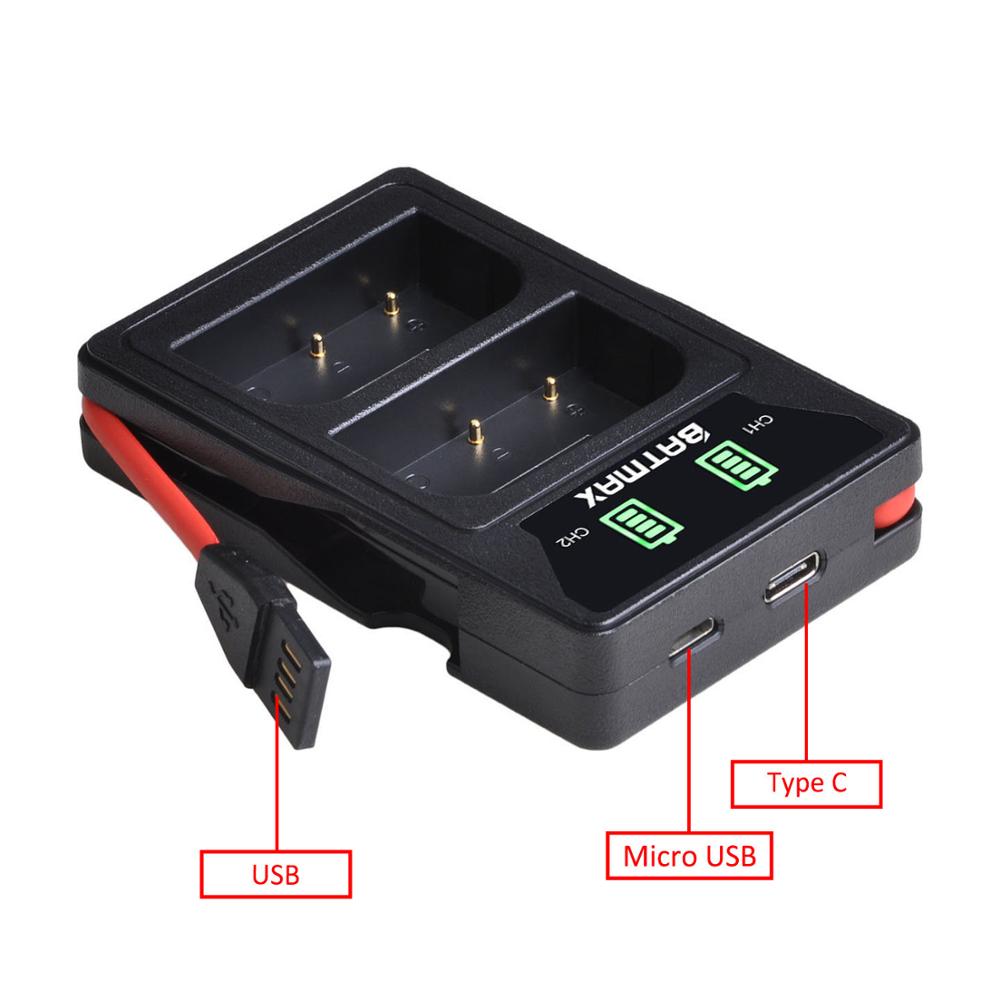 Batmax D-LI90 DLI90 D Li90 batería + LED Dual cargador con el tipo C PortFor PENTAX K-7 K-7D K-5 K-5 II 645D K01 K-3 K-3 II 645Z L15
